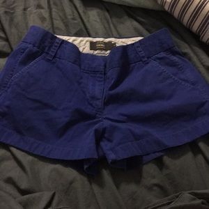 J. Crew chino shorts in cobalt